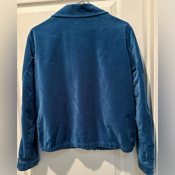 Brixton Brxtn Exclusive Utopia Jacket Cotton Velour Work Jacket in Sapphire - Picture 7 of 9